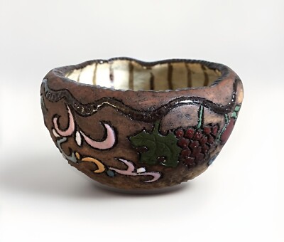 Vintage Art Pottery Handmade Pickle Candy Snacks Bowl Armenia Studio Signed
