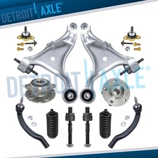 Front Lower Control Arm Ball Joint Tie Rod Wheel Hub Kit for 2000-2006 Volvo S80