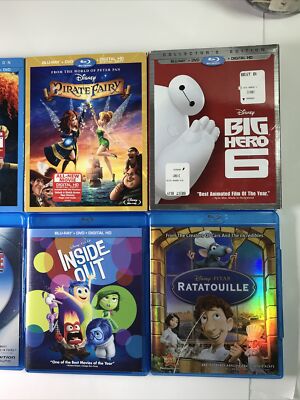 Disney Pixar Blu-Ray Lot Of 8X Movies Monsters Dory Brave
