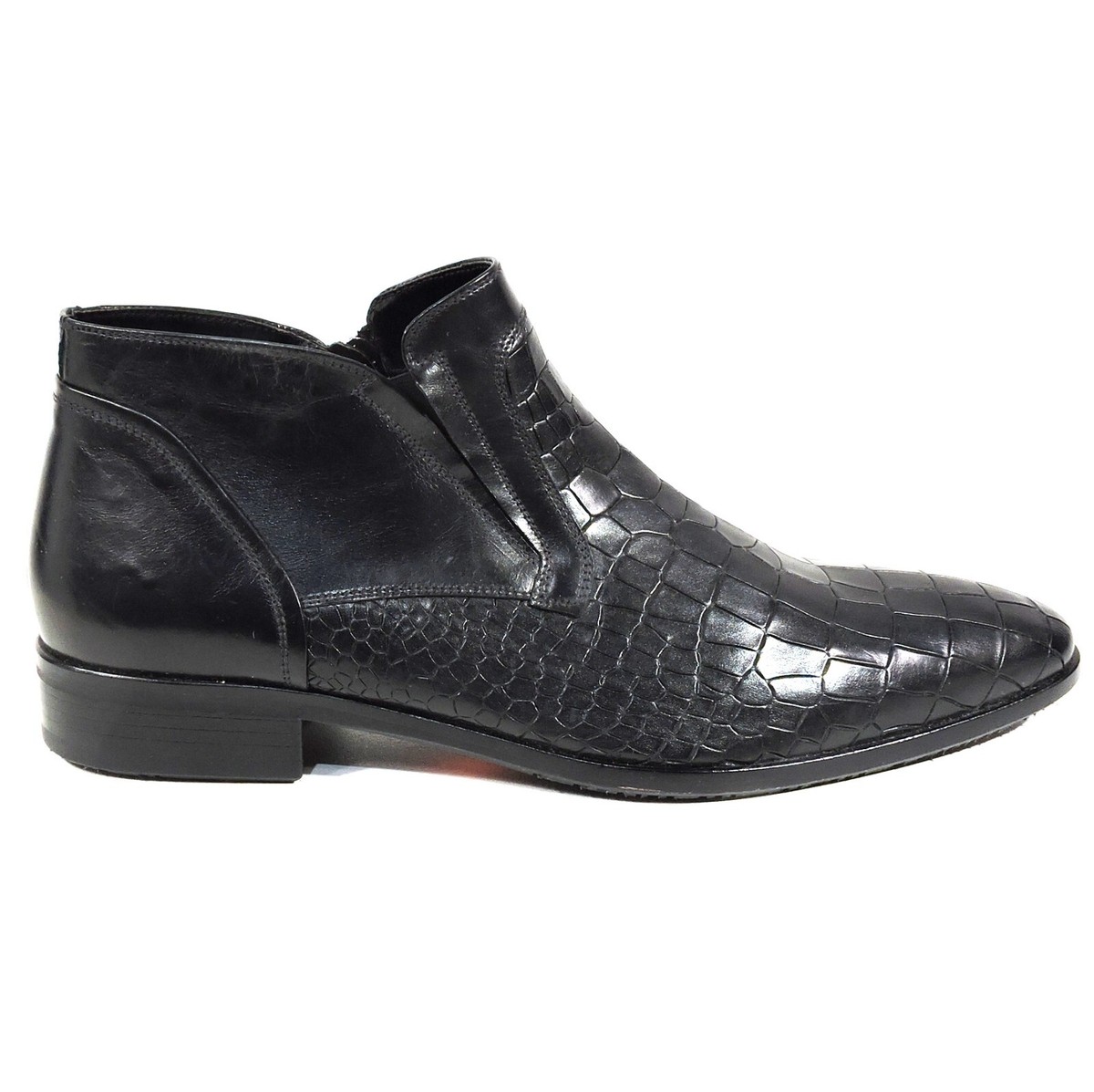 GOODMAN ?? MEN\'S BLACK SOFT LEATHER WINTER BOOTS SIZE 40 EU GOODMAN ?? MEN main image 4