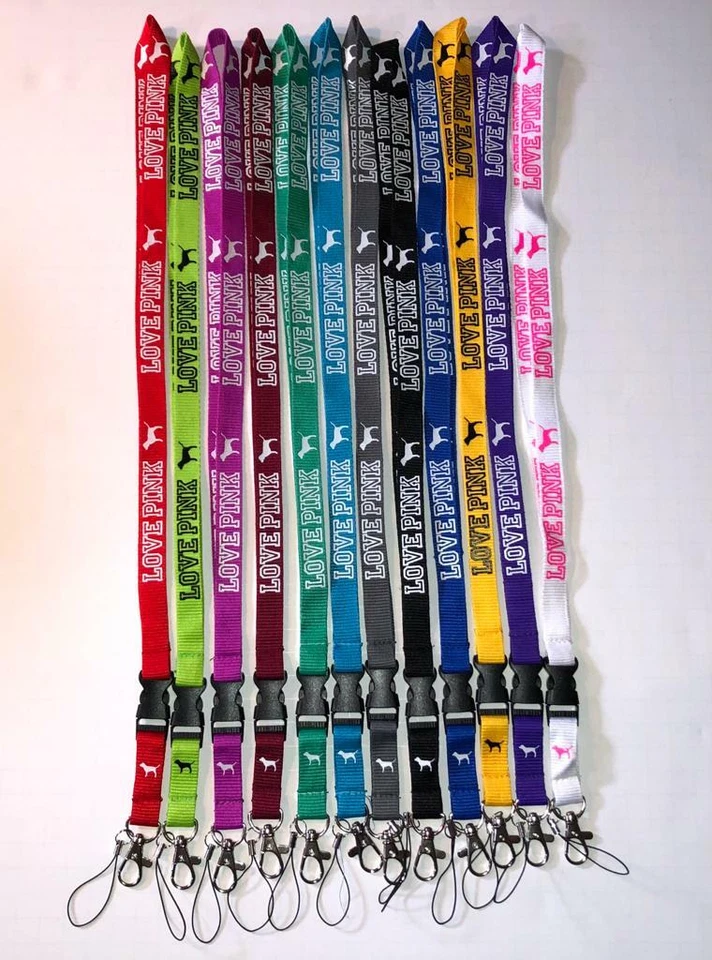Cordão destacável rosa Victoria Secret - Chaveiro de várias cores! (Estilo fino) - Imagem 2 de 2