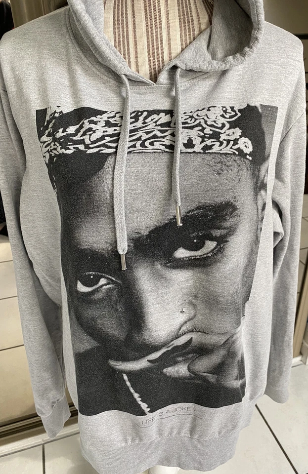 SWEATER A CAPUCHE HOMME ELEVEN PARIS DU RAPPEUR TUPAC TAILLE XXL - Photo 2/4