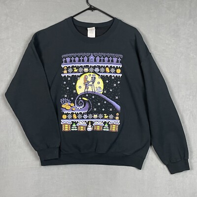 Disney Tim Burton The Nightmare Before Christmas Sweatshirt Womens Large Pixel