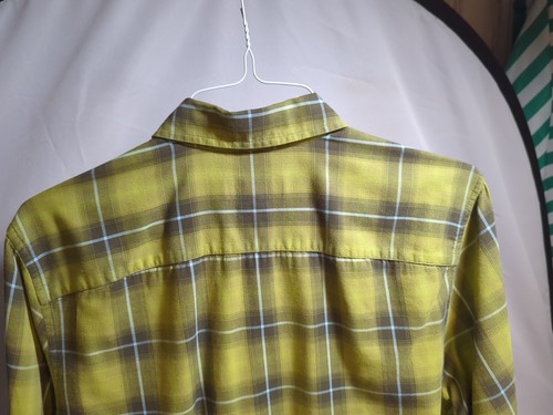 Eddie Bauer Button Up Shirt Mens Size M Long Sleeve 100% Cotton Green - Picture 6 of 7