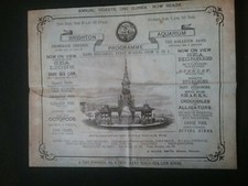 VICTORIAN PROGRAMME , BRIGHTON AQUARIUM ,  8 PAGE PROGRAMME : # Facsimile Copy