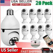 20x Light Bulb Security Camera WiFi Outdoor,1080P Smart 360Degree Screw in Light
