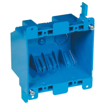 2-Gang 25 cu. in. PVC Old Work Electrical Switch and Outlet Box for Easy Instal