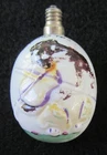 VTG C6 MILK GLASS~FIGURAL CHRISTMAS TREE LIGHT BULB~CAT & THE FIDDLE~NON-WORKING