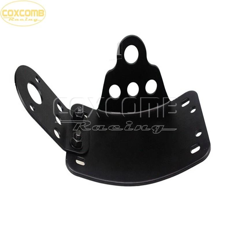 Soporte de luz trasera de matrícula de montaje lateral para Harley Bobber Chopper personalizado Foto 4 de 4