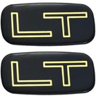 2 Pcs LT Nameplate Emblem Badge Replacement for 99-07 Car decal (Gold/Black)