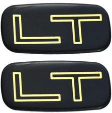  2 Pcs LT Nameplate Emblem Badge Replacement for 99-07 Car decal (Gold/Black)