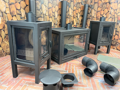 fornello 6kw 3 Side Glass Multi-Fuel Stove | Log wood burner | Man Cave,  house | eBay