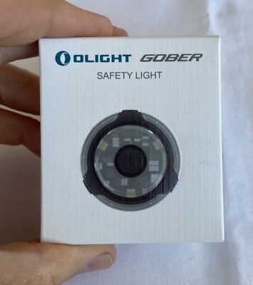 Olight Gober Rechargeable Safety Light (Black) Backpack Clip, 4 Color Settings