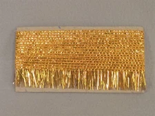 Fringe Gold Metallic Sparse Trim 1970s Bullion Sewing Craft Costumes 6 Yards