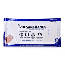 Sani-Hands Sanitizer Wipes Ethyl Alcohol Wipes with Aloe, Vitamin E  5.5 x 8.4in