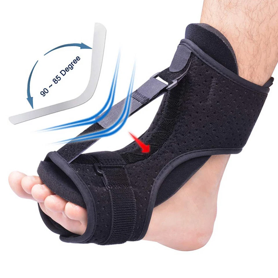 Adjustable Plantar Fasciitis Night Splint Foot Drop Orthotic Brace Black Single - Image 3 of 4