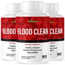 Blood Clean- Blood Support- 3 Bottles- 180 Capsules