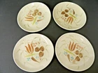 Set Of 4 Red Wing Pottery Random Harvest 10¾" Dinner Plate Futura Shape