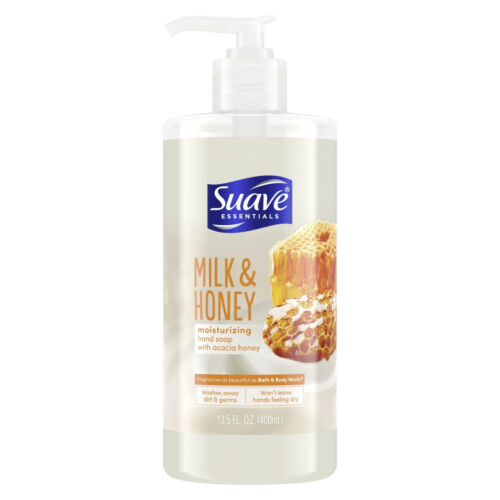 Suave Essentials Liquid Hand Soap, Milk & Honey, 13.5 fl oz