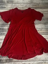 Torrid Dress sz 2 Red A Line Short Sleeve