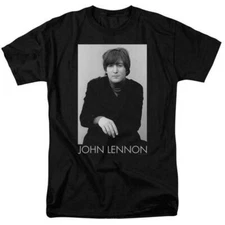 John Lennon Ex Beatle T Shirt Licensed Strawberry Fields Forever Help Rock Black