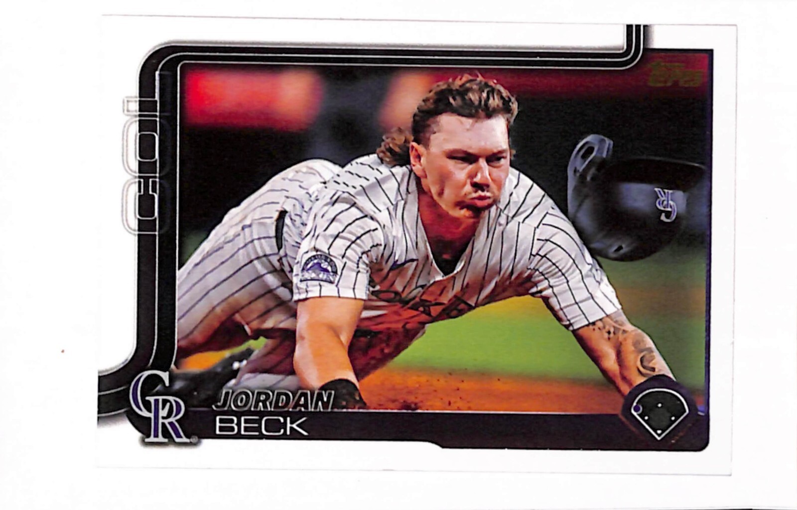 2025 Topps Series 1 #139 Jordan Beck Golden Mirror Image Variation SSP Rockies