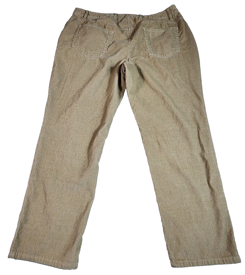 Newport News Corduroy Pants Straight Leg Trousers Womens Size 20W Beige - Image 4 of 4
