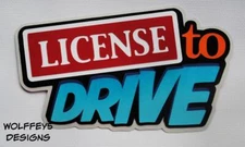 CRAFTECAFE LICENSE DRIVE kid TITLE premade paper piecing scrapbook diecut page