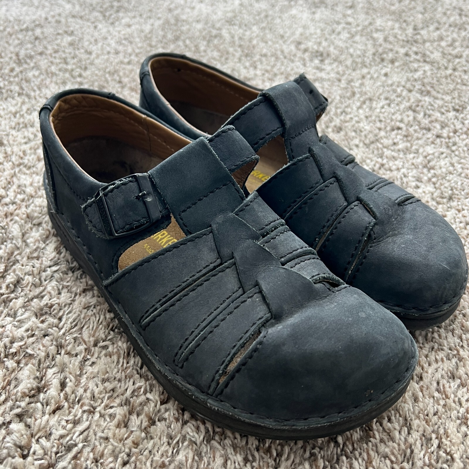 Birkenstock Madeira Fisherman Sandals EU 41 US Dark Midnight