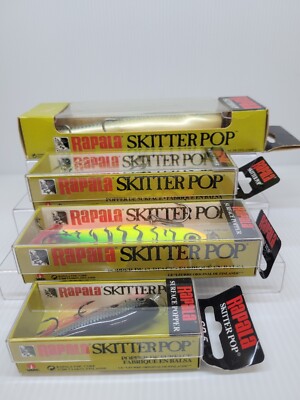 Lot De 3 Leurres Rapala Skitter Pop - Popper - Pêche Mer Et Rivière