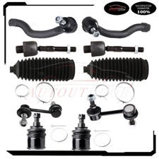 10x Front Steering Kit Sway Bar End Link Tie Rod End For 2008-2012 Honda Accord