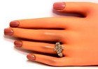 10k yellow gold .78ct SI1 light brown round diamond cluster ring 5.2g vintage — photo 7