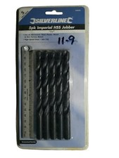 Image of Pack 5 15/32" 11.9mm (12mm) HSS Drill Bit High Speed Drilling Steel Metal Wood