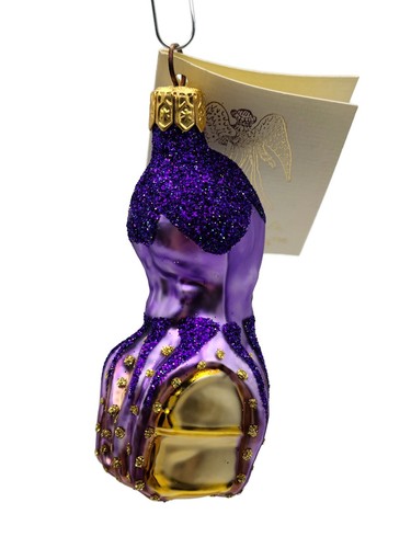 Patricia Breen Ogden Octopus Lavender Purple Glitter Christmas Tree Ornament - Picture 6 of 7