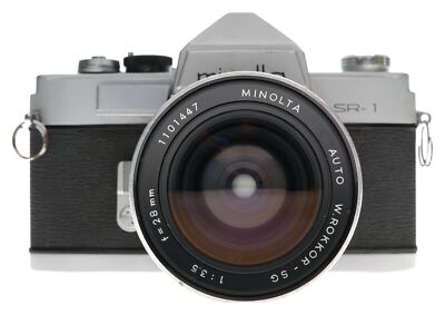 Minolta SR-1 35mm SLR Camera Auto W.Rokkor-SG 1:3.5 f=28mm Lens | eBay