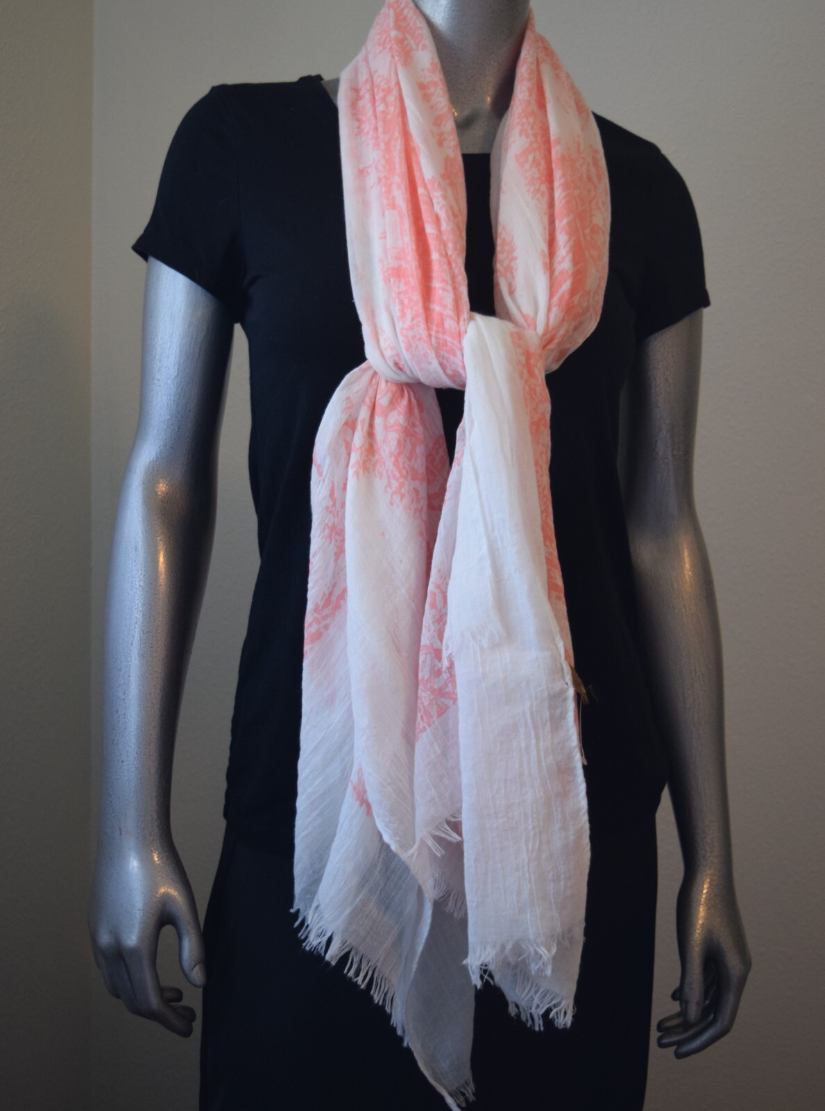 Pink and White Stylish Neck Scarf for Women