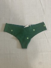 AERIE Cheeky Thong Size XS Green Stars