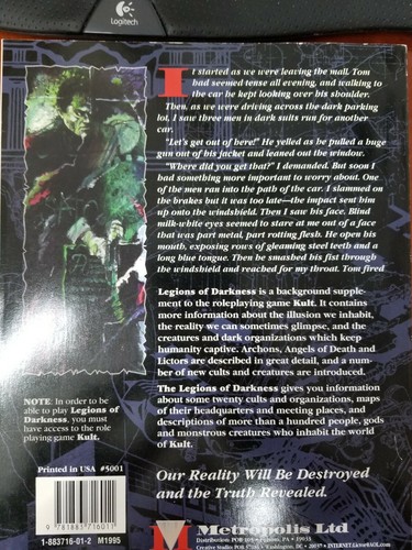 Metropolis - Legions of Darkness: A Kult Sourcebook (1993, Trade Paperback) - Picture 2 of 2