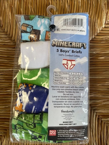 Boys Size 4 Minecraft Boys Briefs 5 Pack - Underwear - Picture 2 of 2