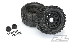 Pro-Line 10155-10 Trencher HP 3.8" All Terrain BELTED Tires Mntd w/ Blk Whls F/R