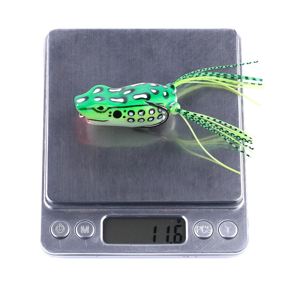 8 un. 5,5 cm/12 g goma rana superior agua suave señuelo de pesca cebo cebo flotante Foto 4 de 4