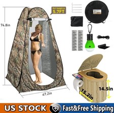 Portable Toilet Kit, Camping Toilet with Pop-Up Privacy Tent and Toilet Bags US