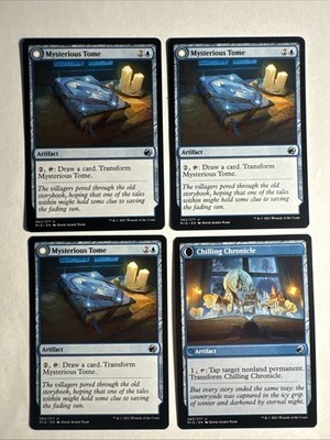 4x Mtg Innistrad Midnight Hunt Mysterious Tome NM/M Magic The Gathering
