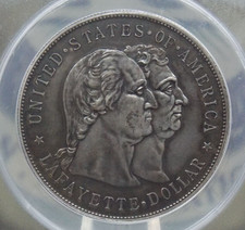 1900 Commemorative *LAFAYETTE* Silver Dollar $1 ANACS AU50 #697 About Unc ECC&C