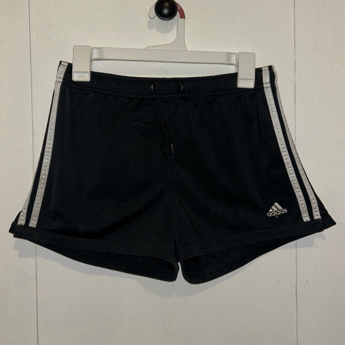 adidas Women's Black Athletic Activewear Shorts Elastic Waist Stretch Size M
