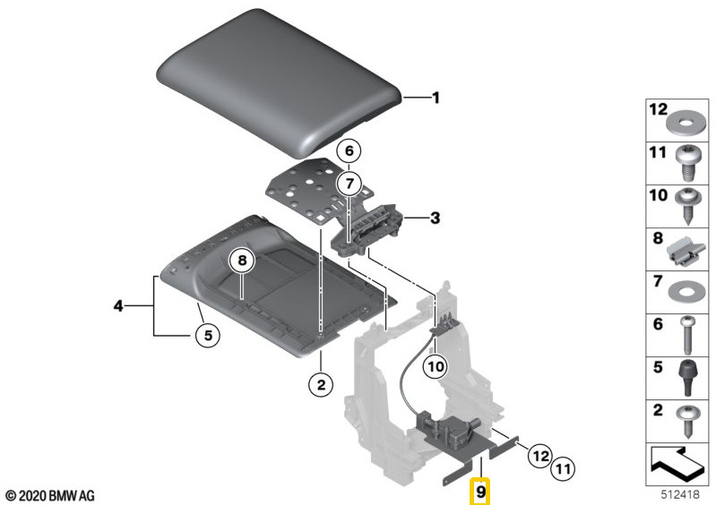 2009-2023 Rolls Royce Dawn RR6 Center Console Lock Mechanism OEM *NOTE*