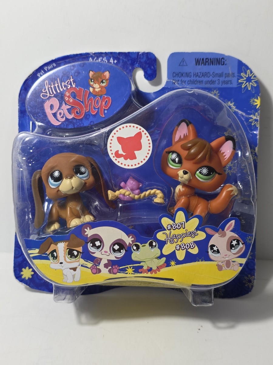 Littlest Pet Shop Fox #807 Bassett #808 NIP Outer Wear To Package