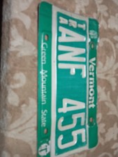 VT Vermont License Plate - Green Mountain State - Trailer TRA ANF 455 Expired