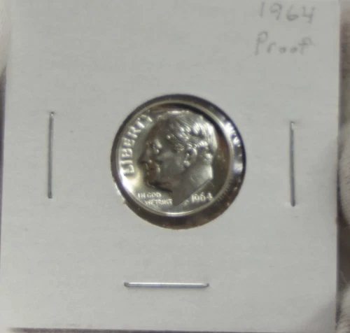 1964  US Roosevelt Silver Dime 10c Nice Proof