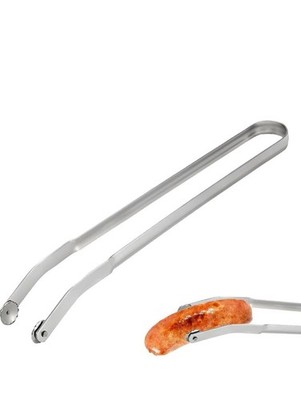 BBQ Flipping Tongs Stainless Steel BBQ Kitchen Cooking Tongs Long Handle New